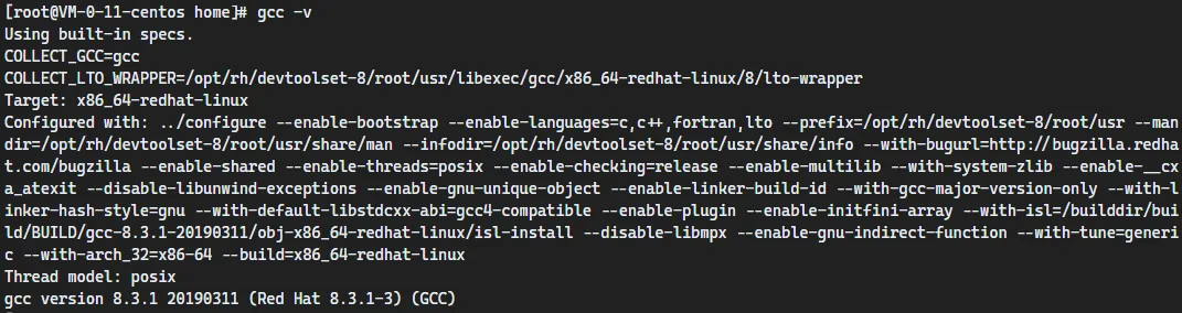 gcc / g++ 版本输出（8.3.1）