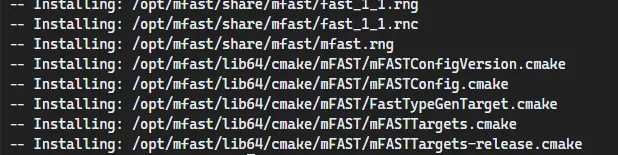 mFAST 安装过程
